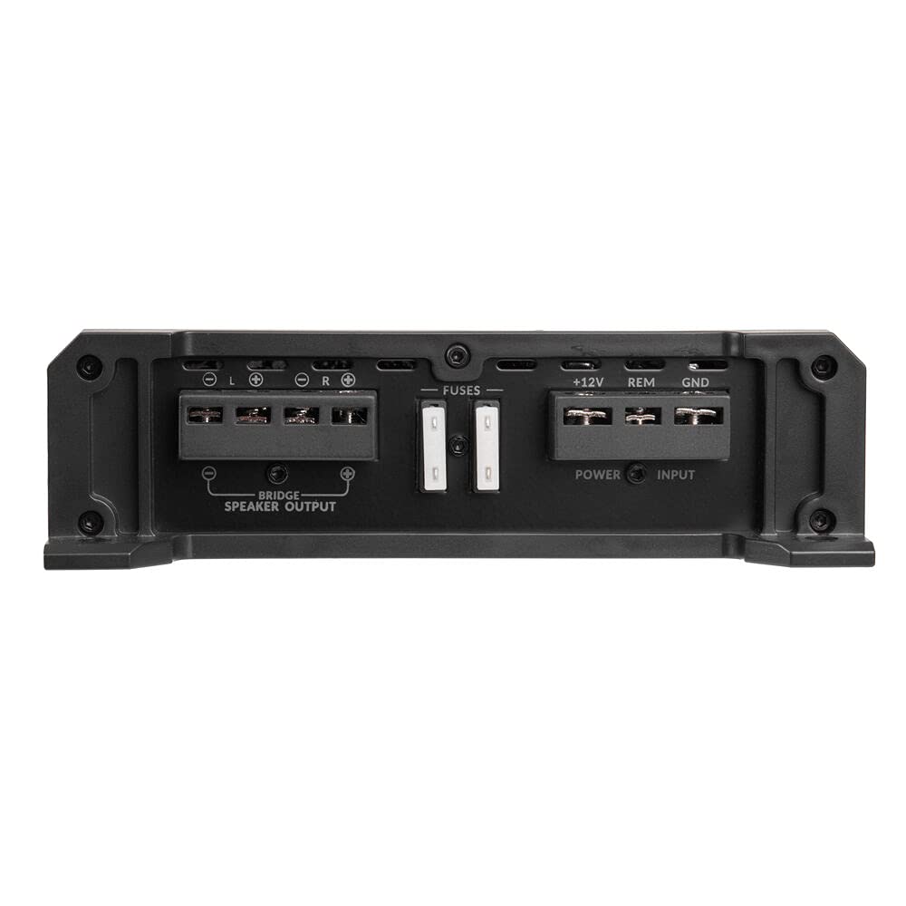 500W Peak 2-Ohm Stable 2-Channel Car Audio Amplifier with Remote Subwoofer Level Control J524598