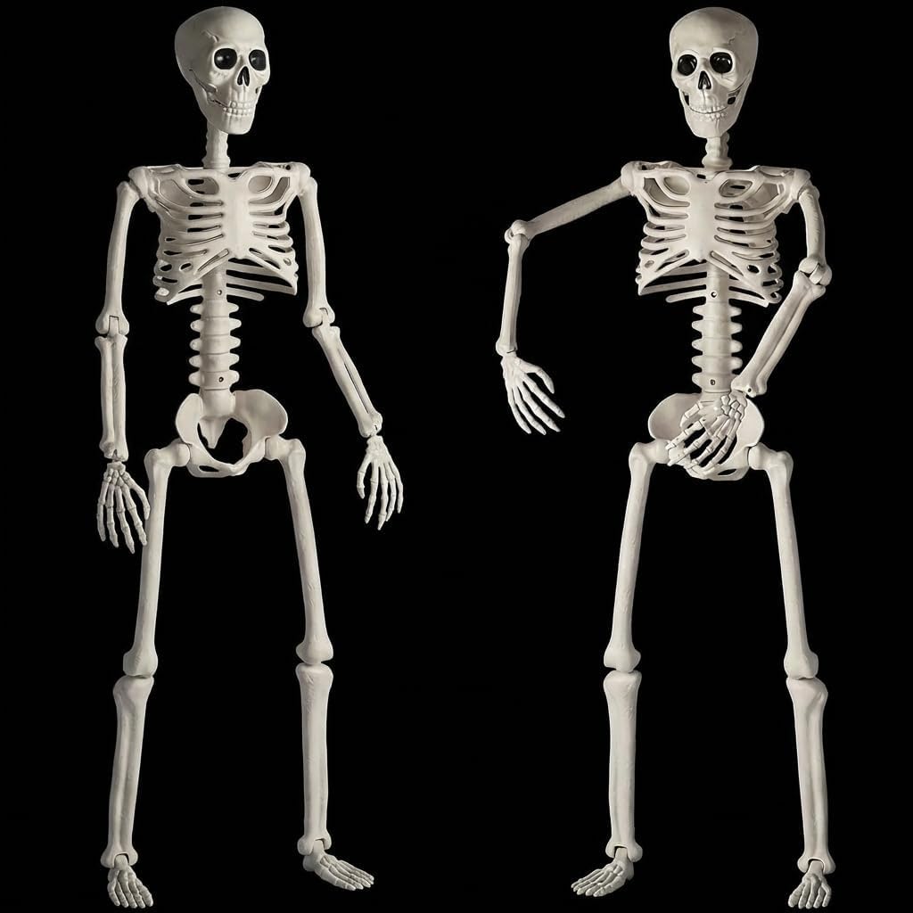 2 Pack 67" Posable Skeleton with Movable Joints N229