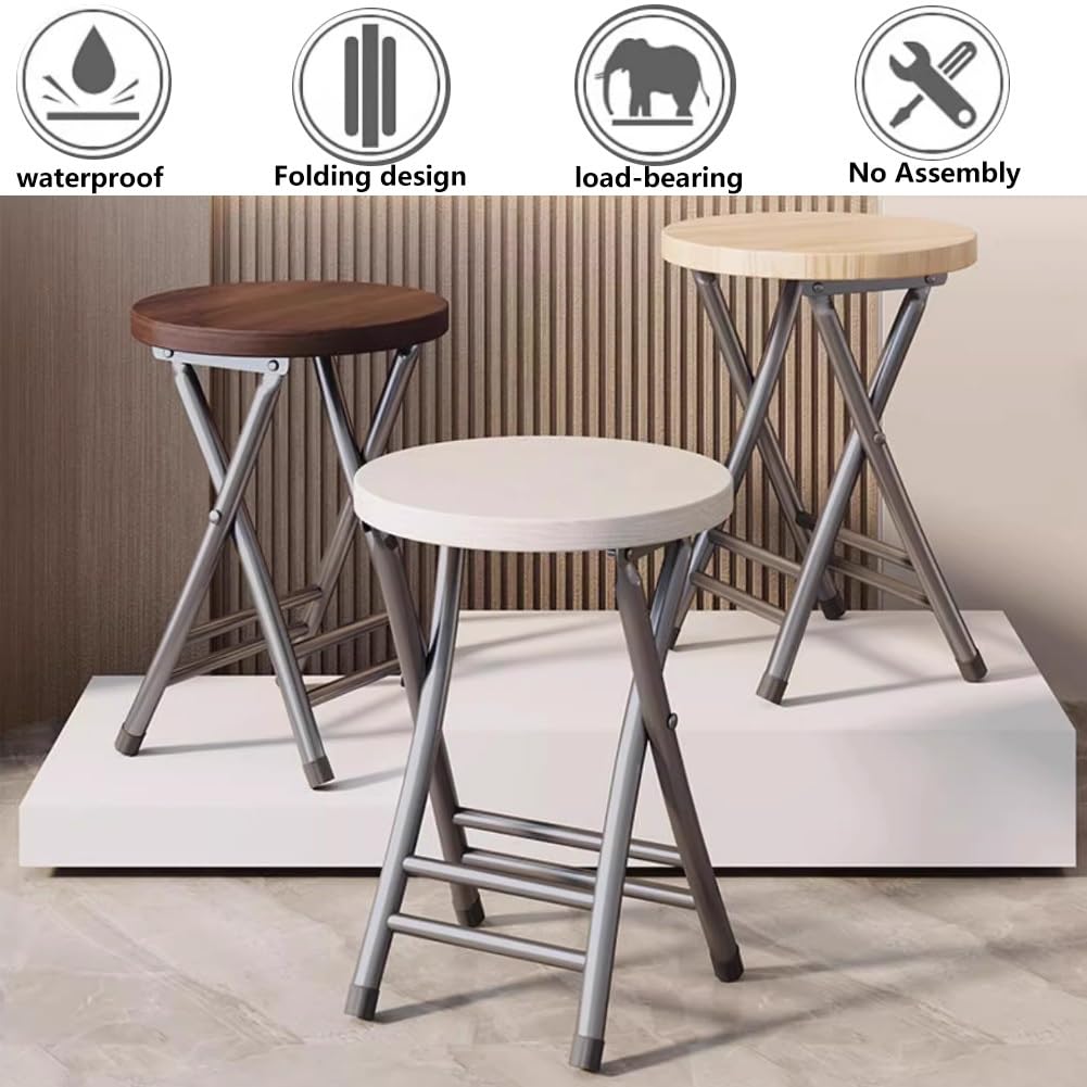 18 Inch Black Folding Stool 330 Lbs Capacity X86684