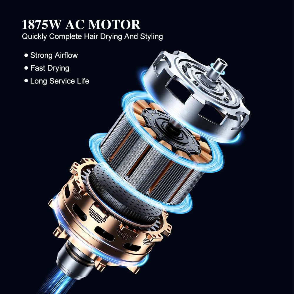 1875W Ionic Hair Dryer with Diffuser and Concentrator Q47653