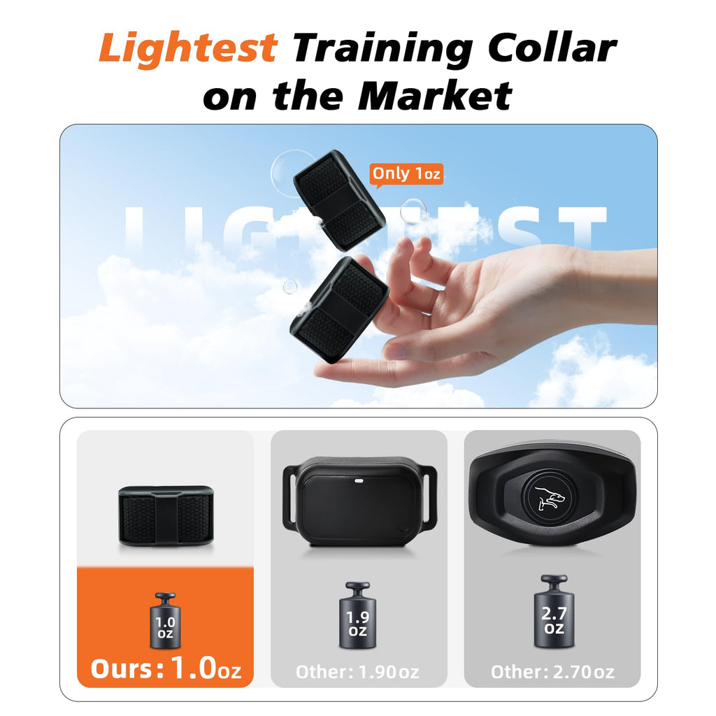 Black Waterproof Rechargeable Cat Training Collar with Remote P306