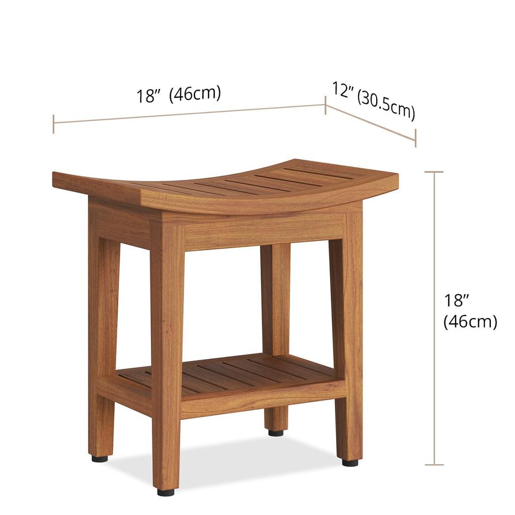 18" Teak Shower Bench M528400