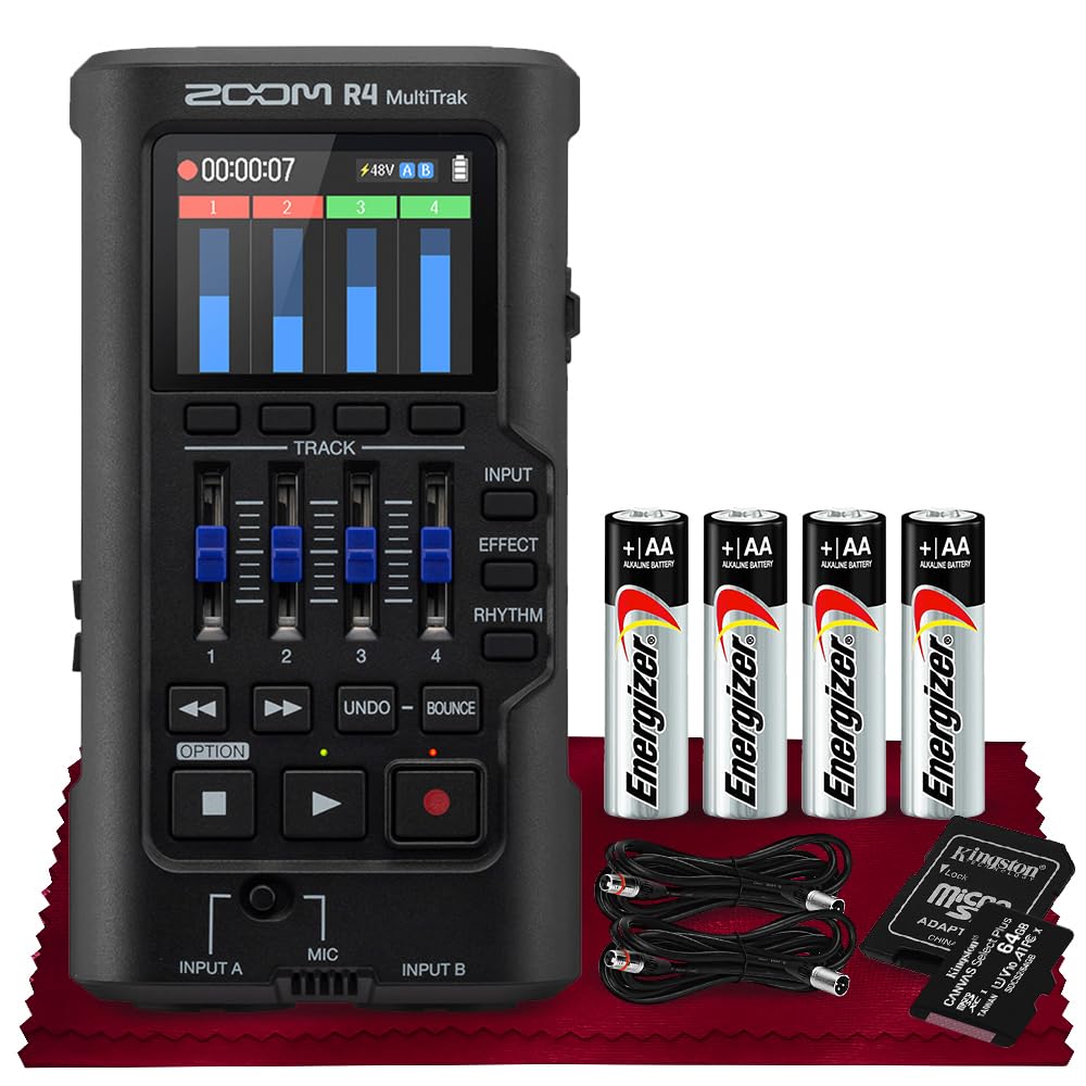 32-Bit Float 4-Track Recorder with Dual XLR/TS Inputs and Built-In Mic Q27714