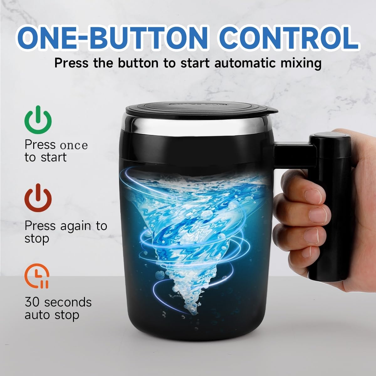 14oz Rechargeable Self Stirring Coffee Mug G8449