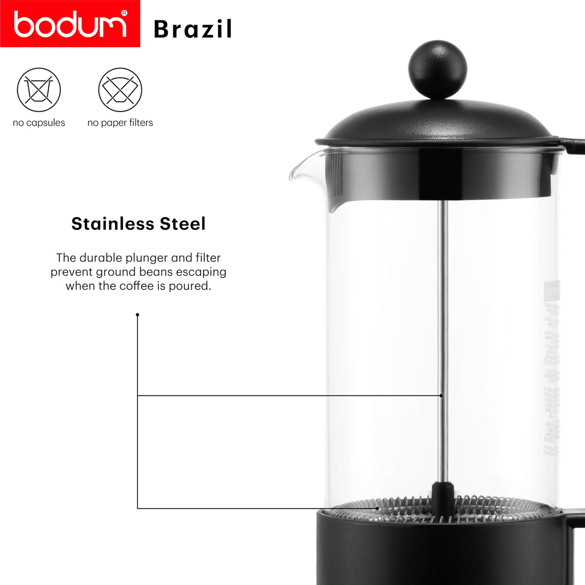8 Cup French Press Coffee Maker W5696