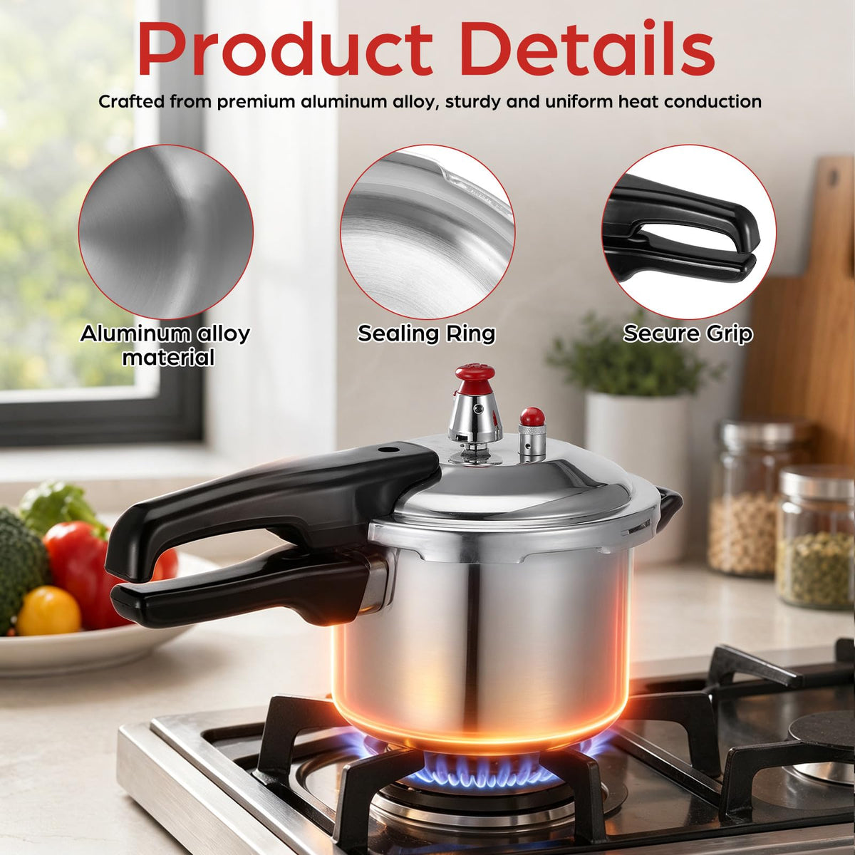 2.6 Quart Small Stovetop Pressure Cooker Y580309