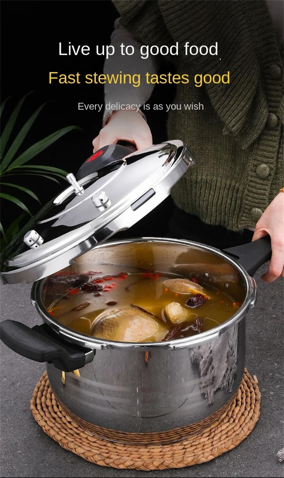 Stainless Steel 3L Induction Compatible Stove Top Pressure Cooker C9221
