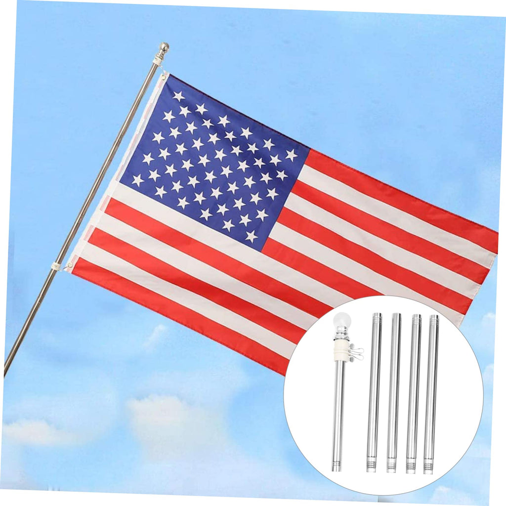 Stainless Steel 6 Foot Adjustable Wall Mount Flagpole Kit Z436