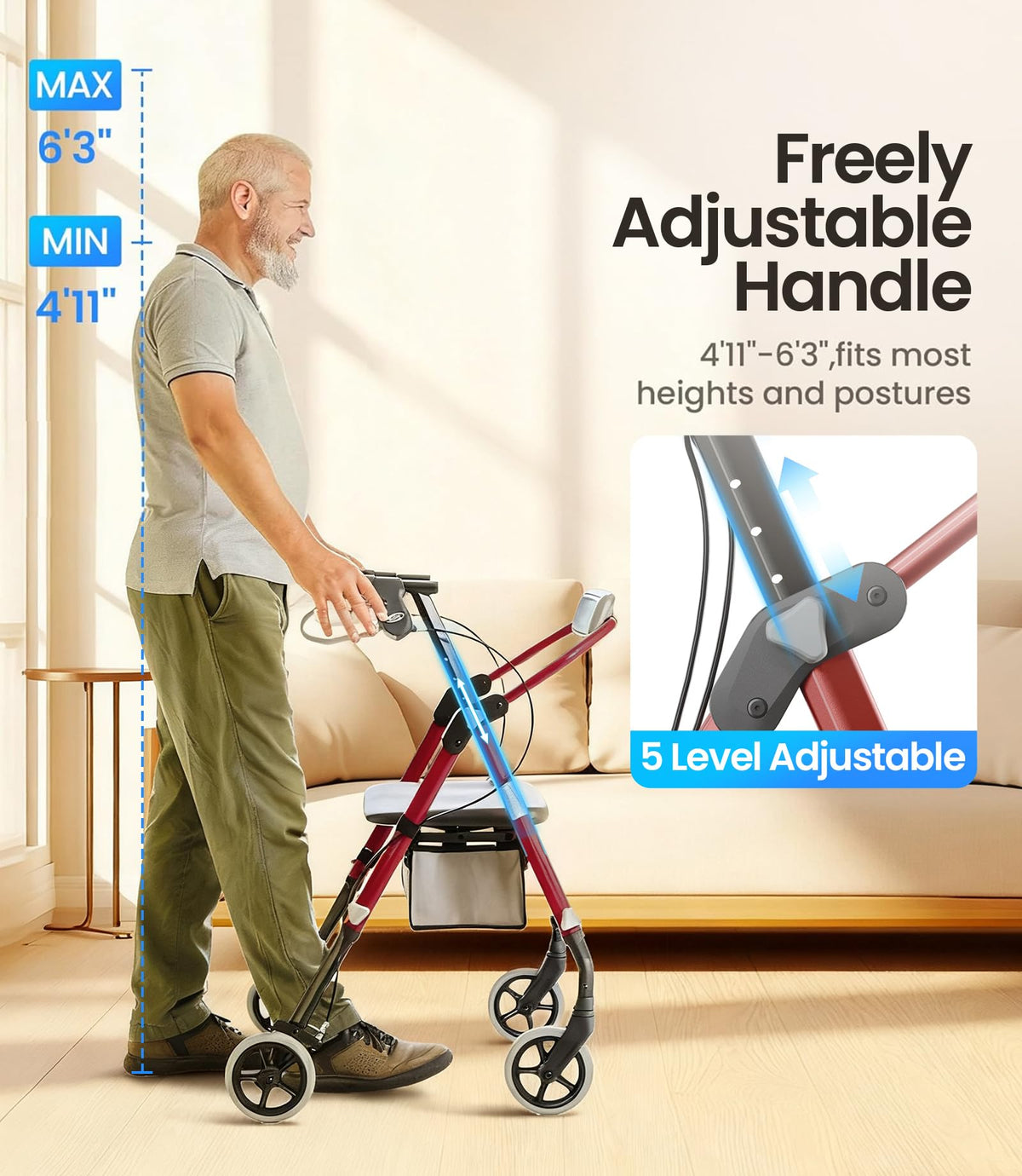 Rollator Walker with Seat L68648