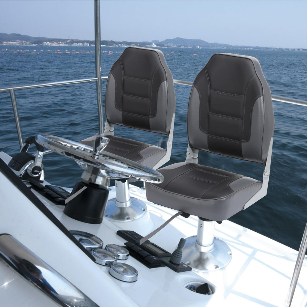 2 Pack High Back Folding Boat Seats Z261715