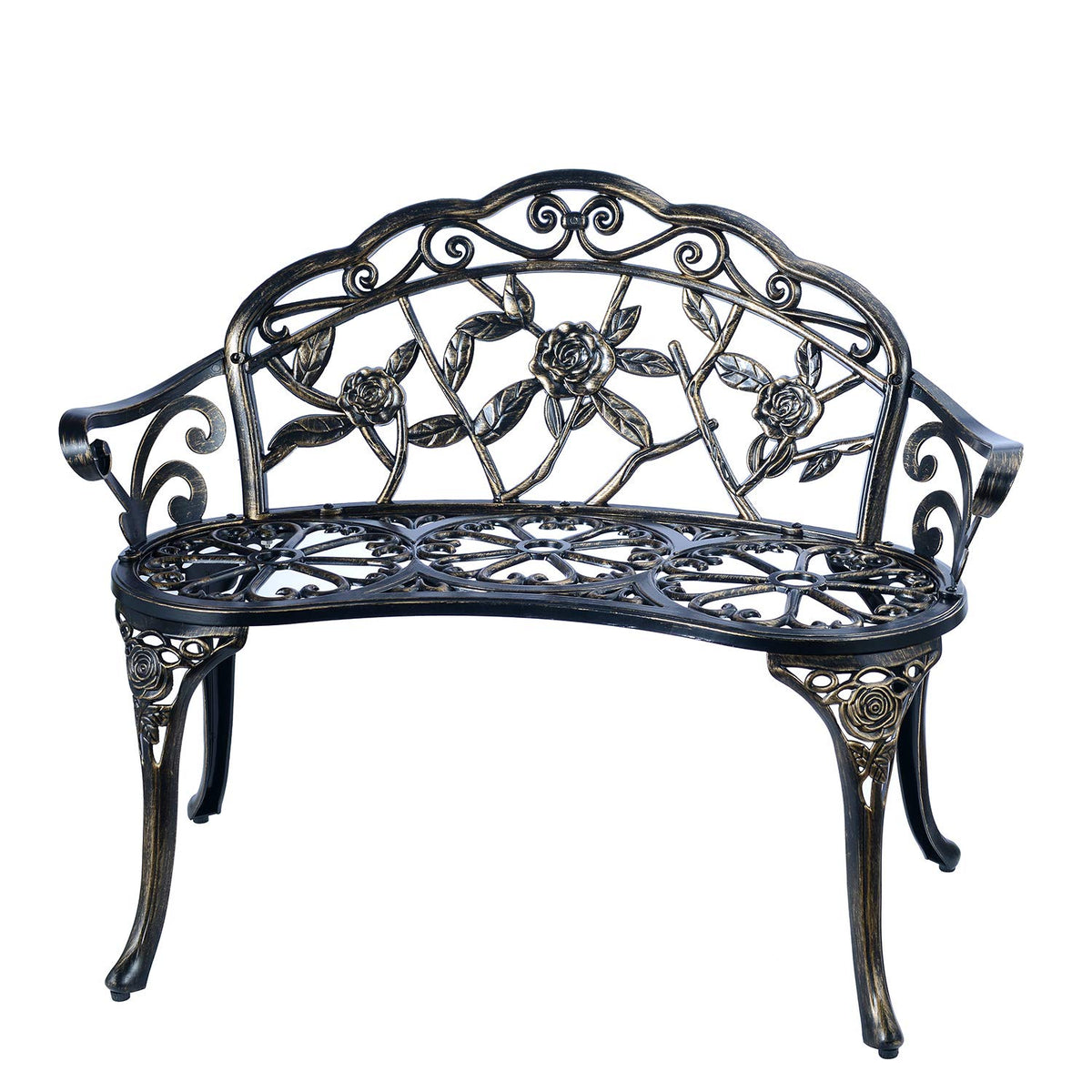 Cast Aluminum Patio Bench F659