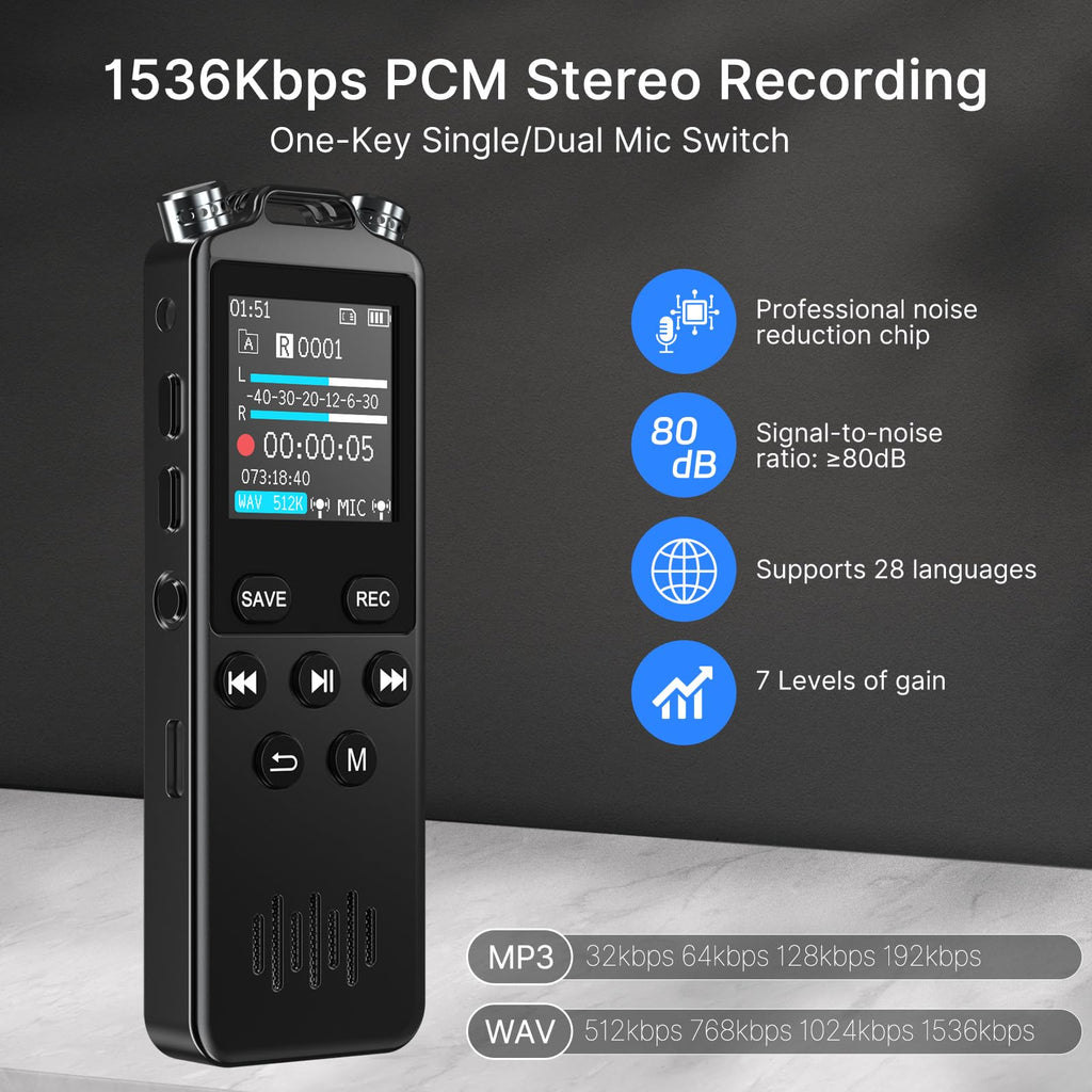 160GB Voice Recorder with Playback R338
