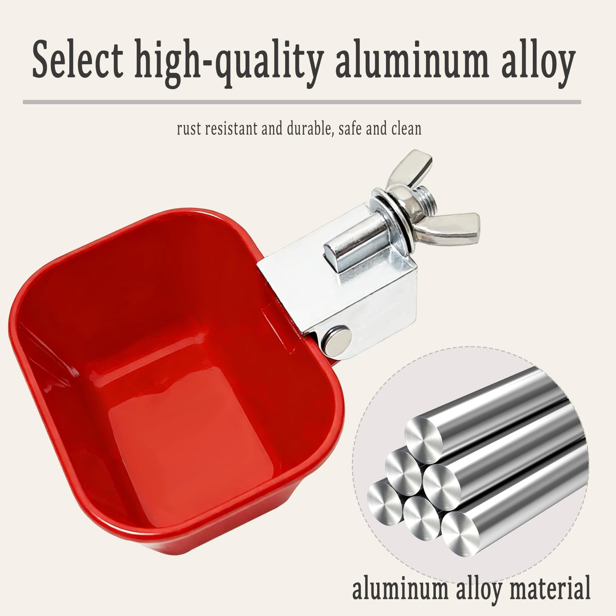 Aluminum Alloy Chicken Waterer Feeder I15281