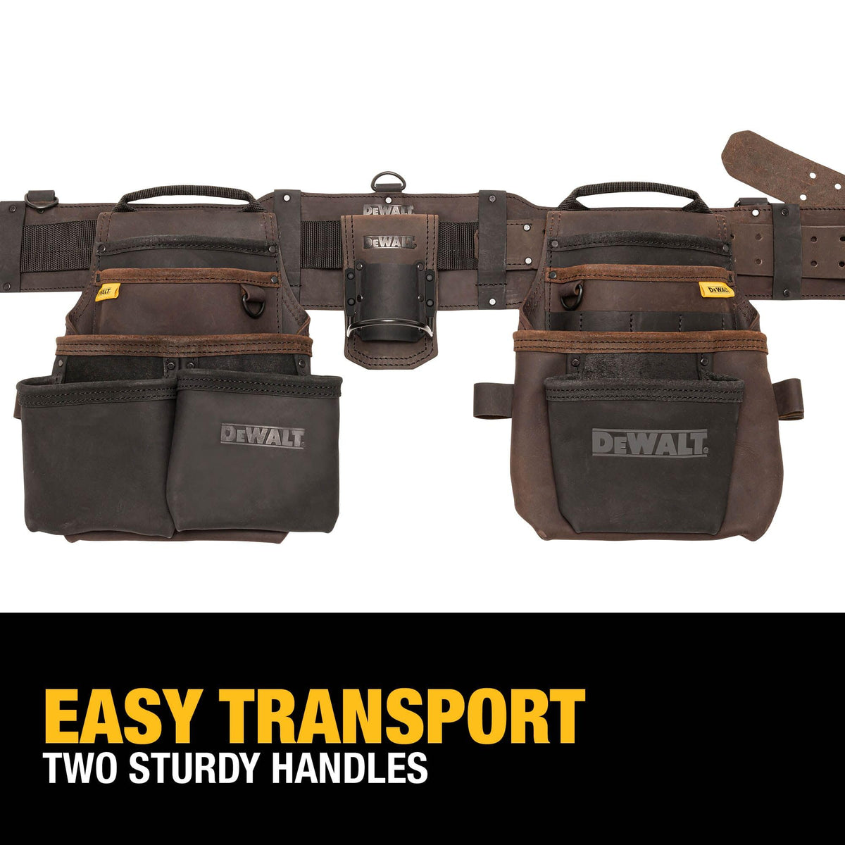 Leather Tool Belt Organizer with 18 Pockets D5828