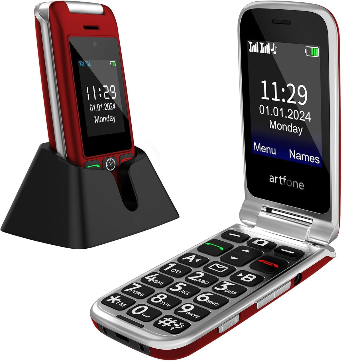 4G Unlocked Flip Phone with Big Buttons and SOS Button O51240