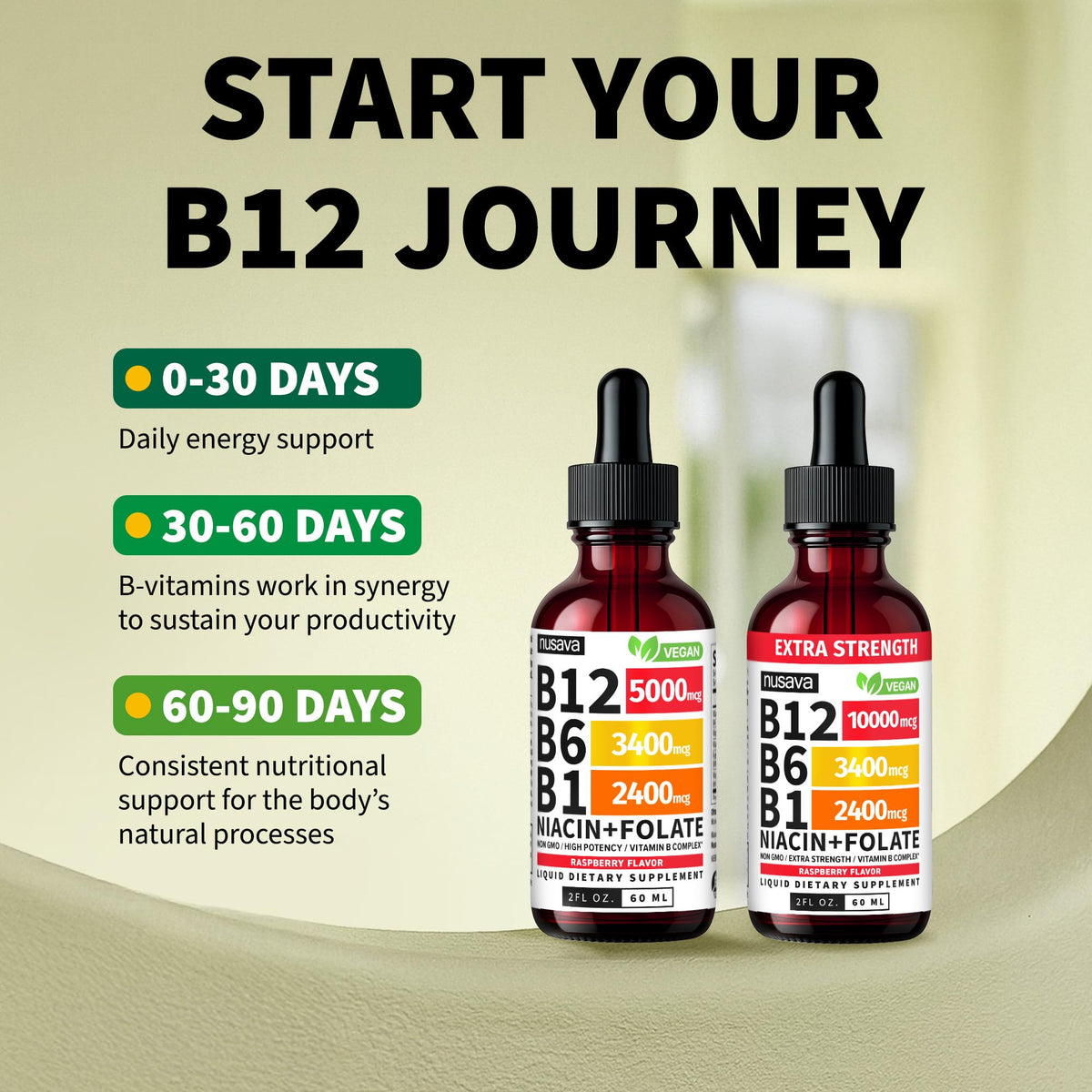 Vitamin B12 5000mcg Liquid Drops Pack of 4 H14135