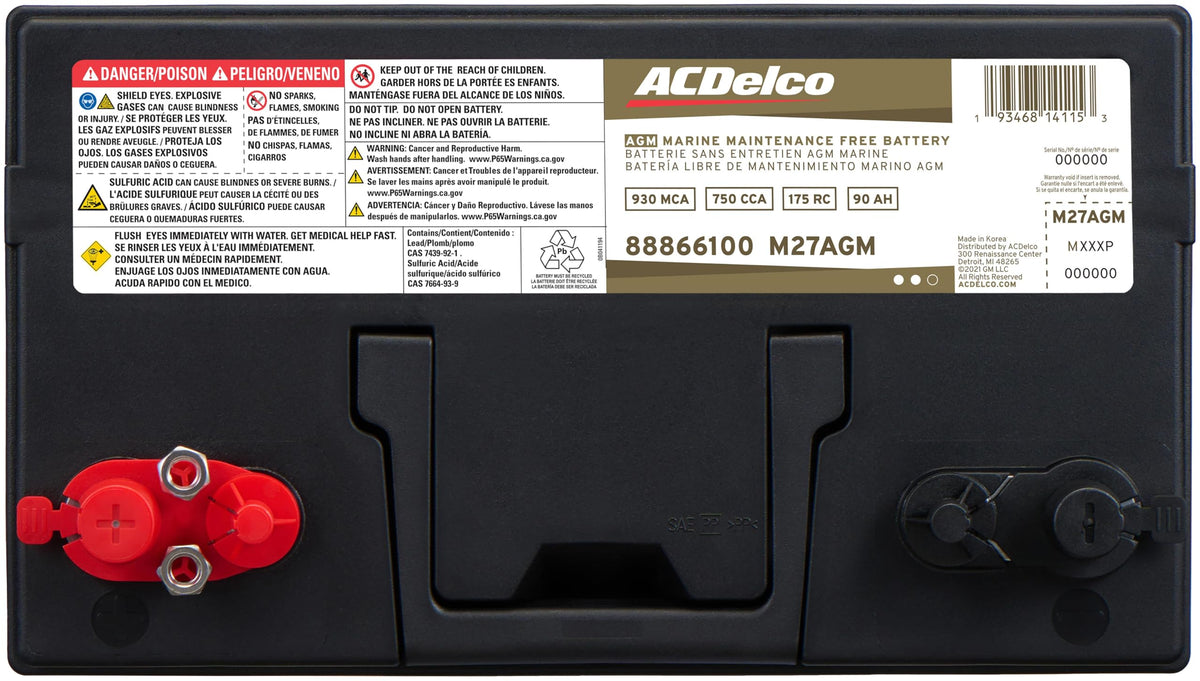 Marine AGM BCI Group 27 Battery R50645