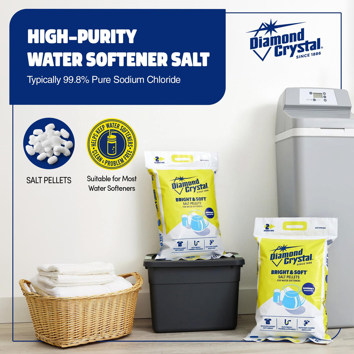 6 Pack Water Softener Salt Pellets, 40 Pounds K3220