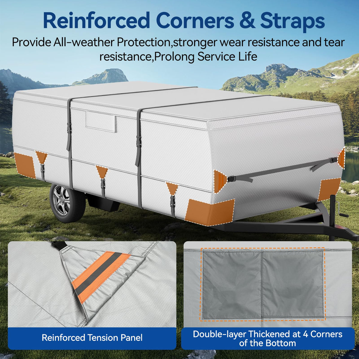 14'-16' Waterproof Oxford Fabric Camper Cover G86328