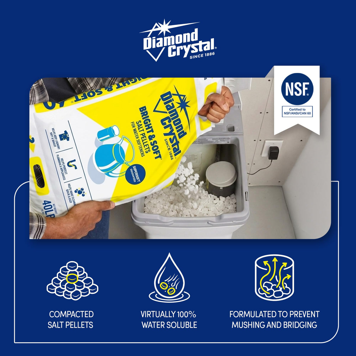 6 Pack Water Softener Salt Pellets, 40 Pounds K3220