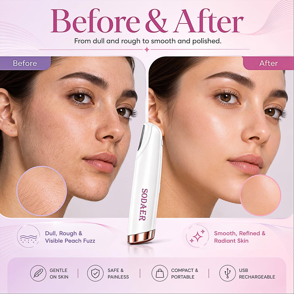 Facial Hair Remover with LED Light W8622