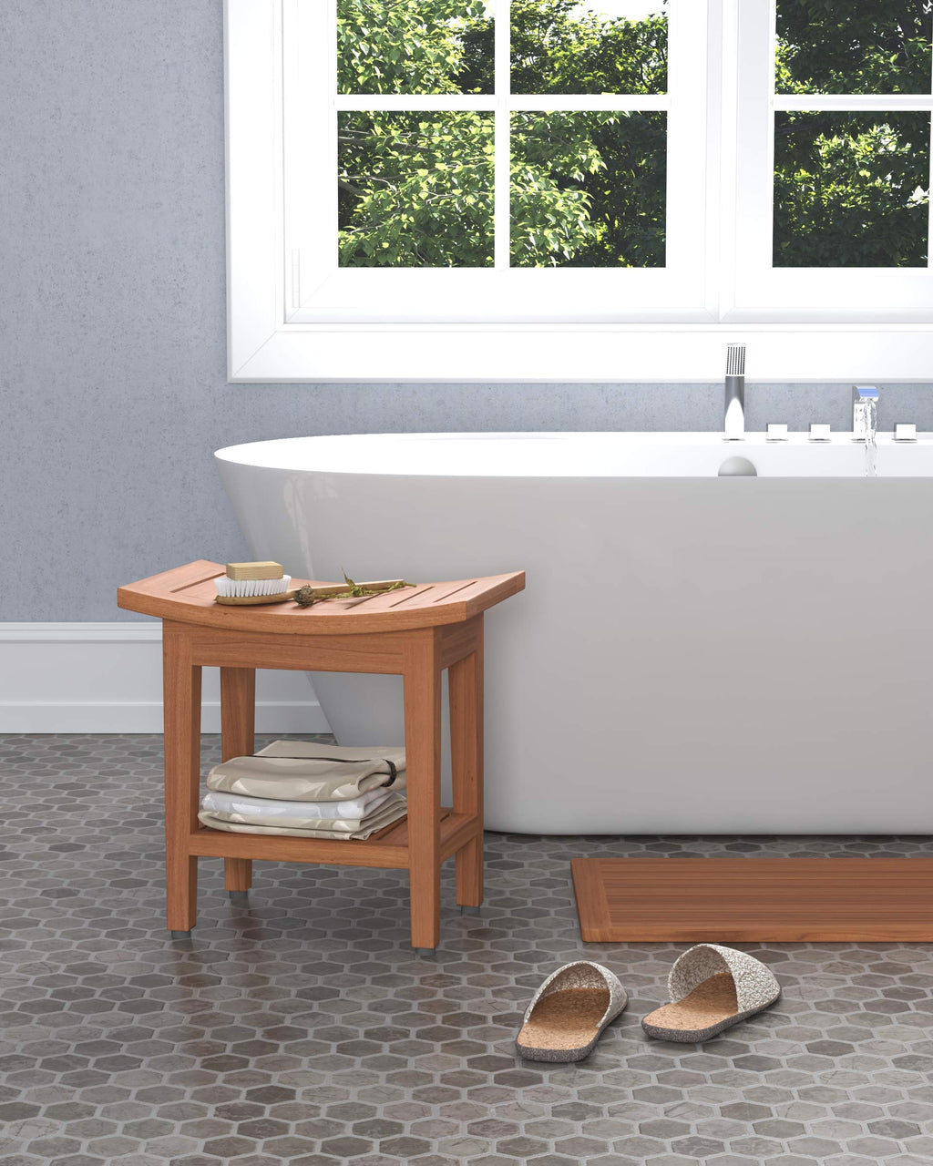 18" Teak Shower Bench M528400