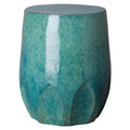 Teal Ceramic Garden Stool H4777