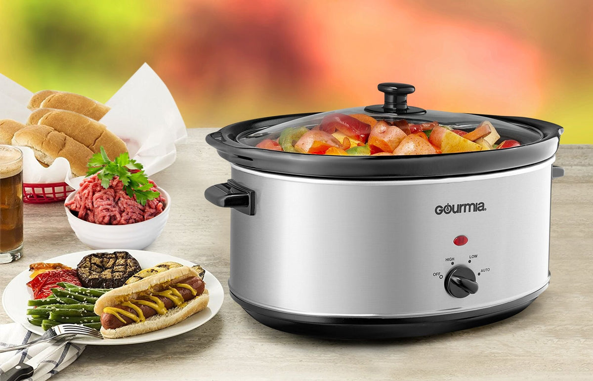 7 Qt Stainless Steel Slow Cooker V433