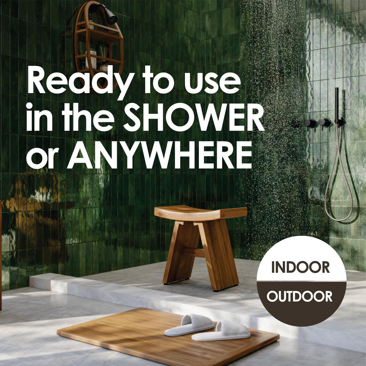 18" Teak Shower Bench M528400