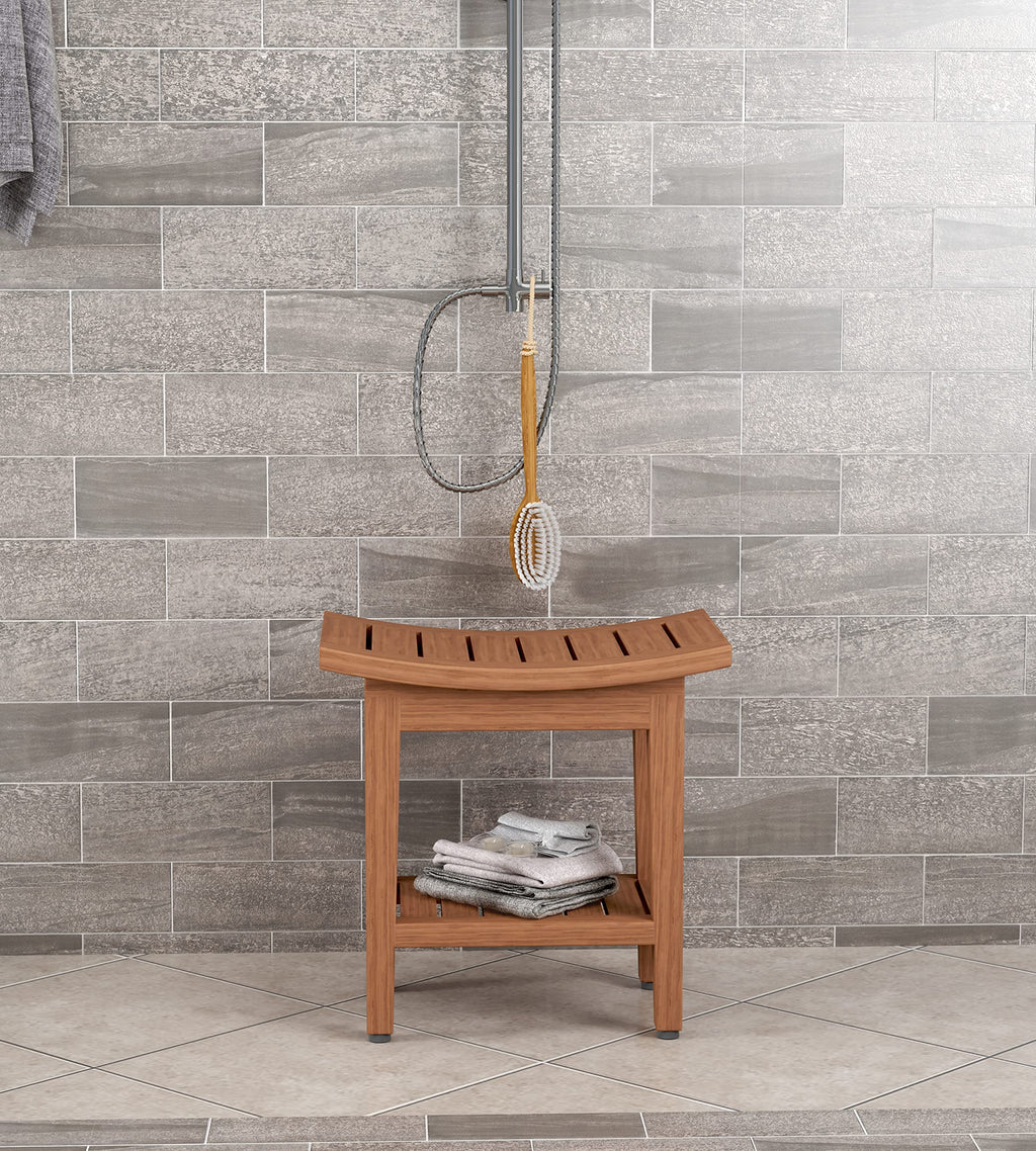 18" Teak Shower Bench M528400