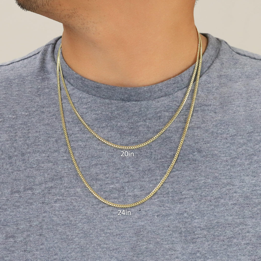 18k Yellow Gold Cuban Link Chain Necklace Z198998